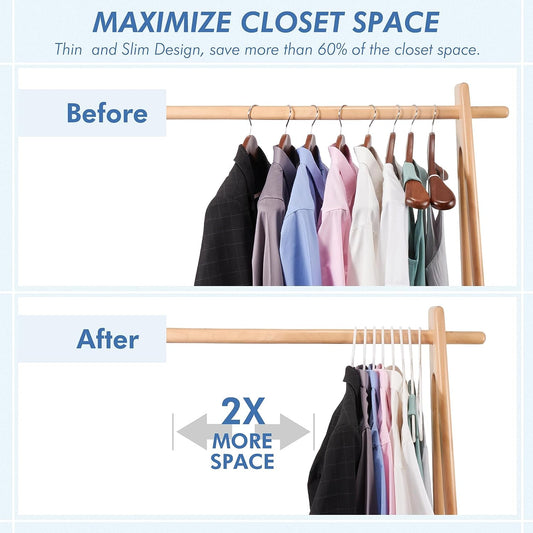 HOUSE DAY 16.5x9.3 Inch Plastic Hangers White 50 Pack