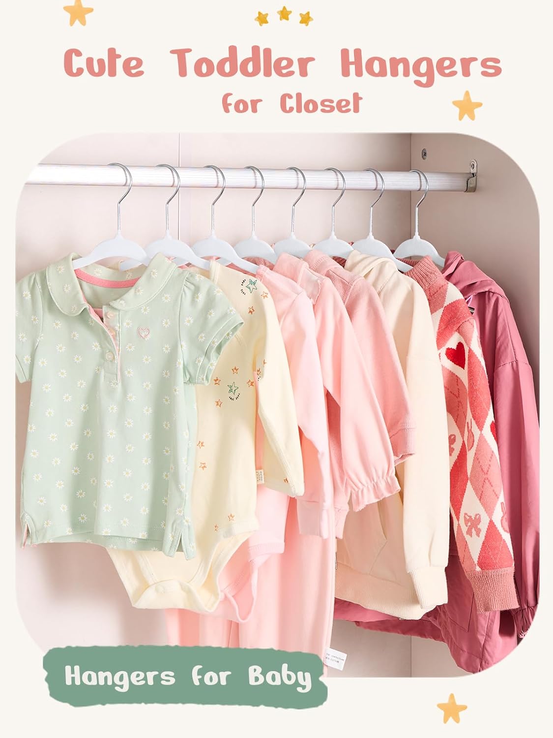 HOUSE DAY 11 Inch Velvet Baby Hangers 50 Pack