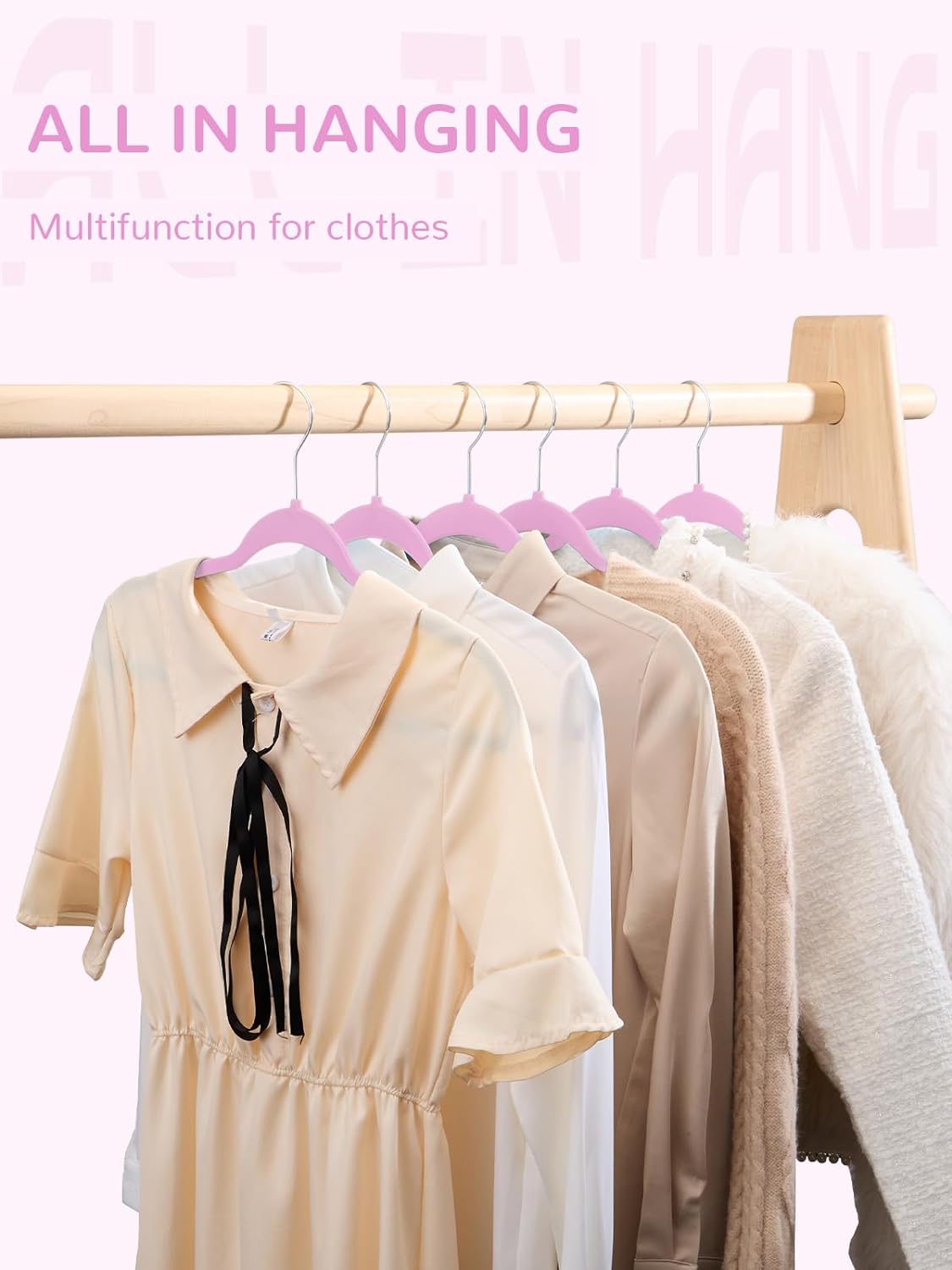 HOUSE DAY 17.5 Inch Plastic Hangers Pink 20 Pack