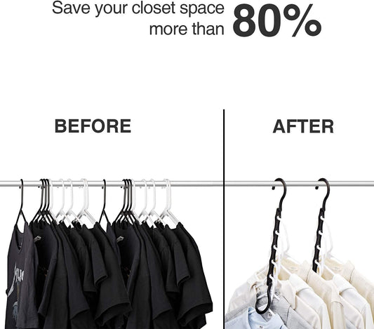 HOUSE DAY 15 Inch Plastic Hangers Space Saving Organizers Black