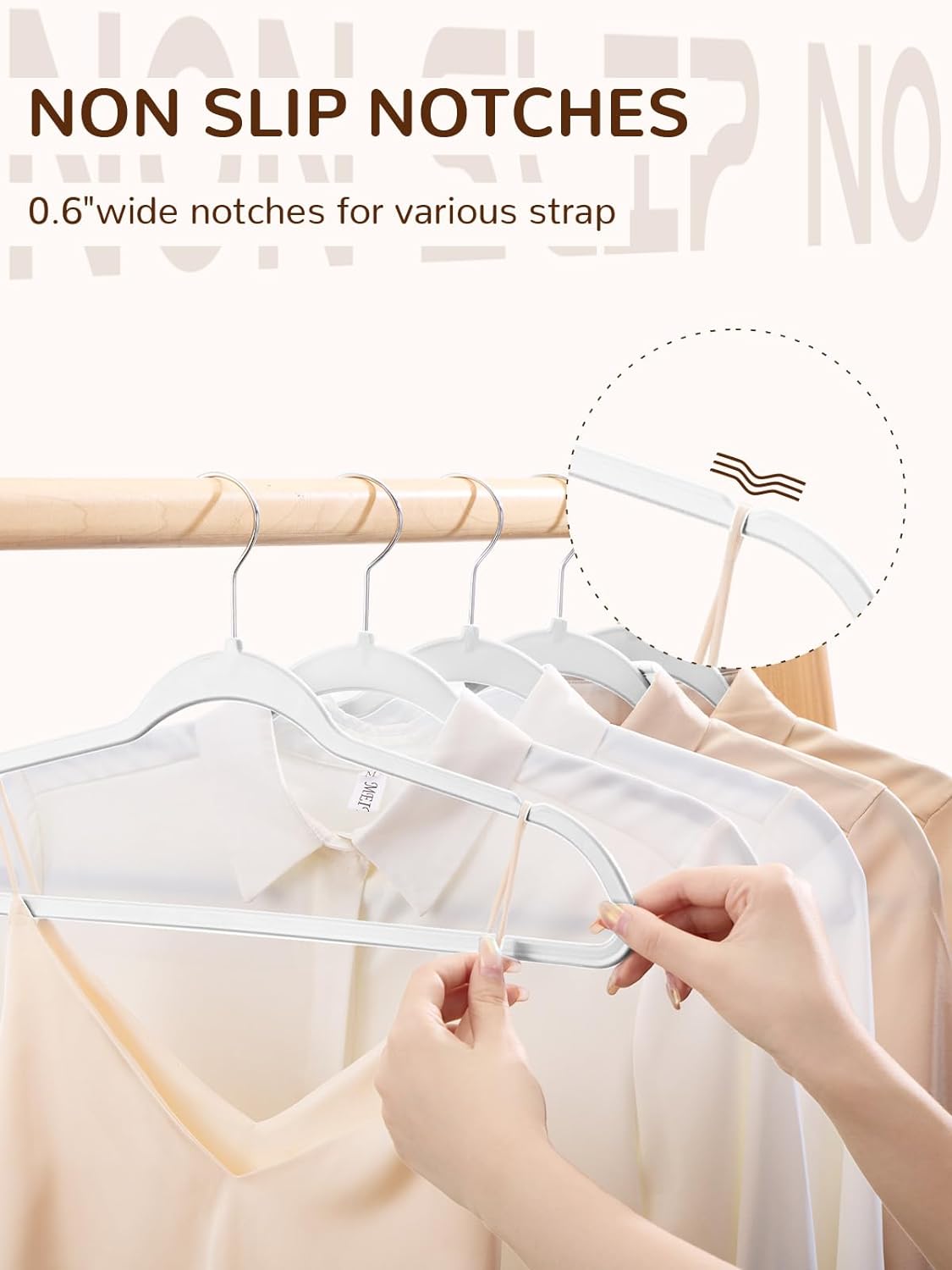 HOUSE DAY 17.5 Inch Plastic Hangers 20 Pack