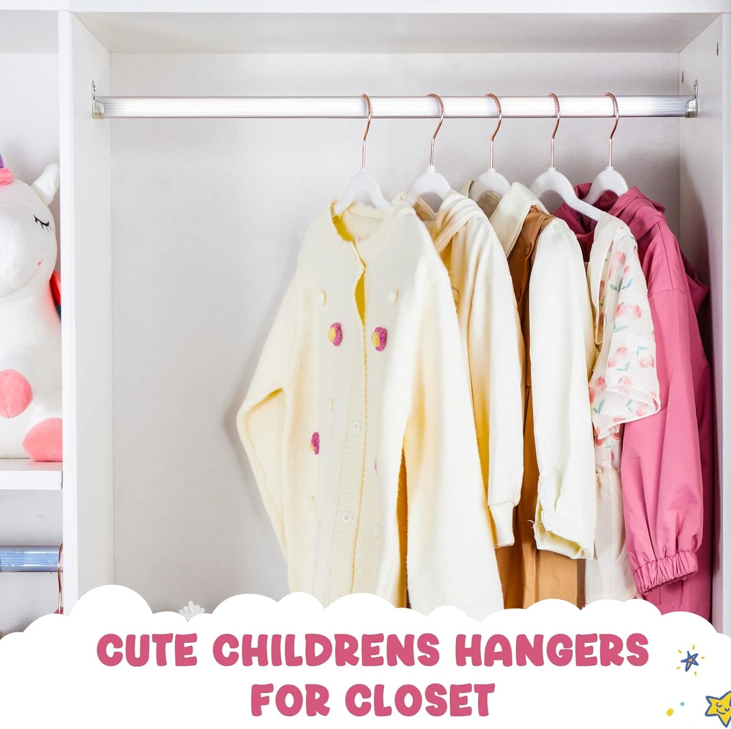 House Day 14 Inch Velvet Kids Hangers 60 Pack