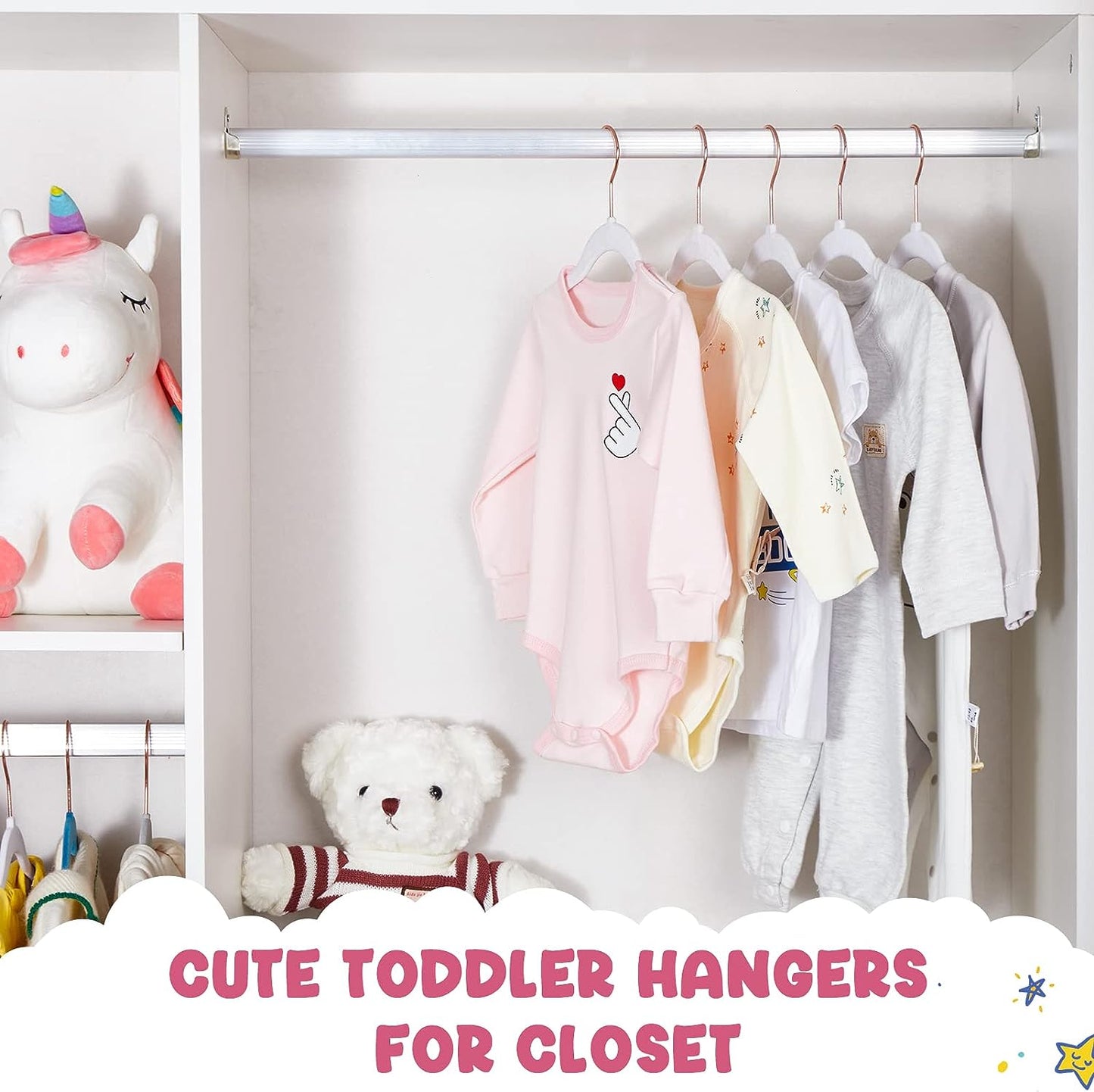 HOUSE DAY 11.8 inch Velvet Baby Hangers 60 Pack