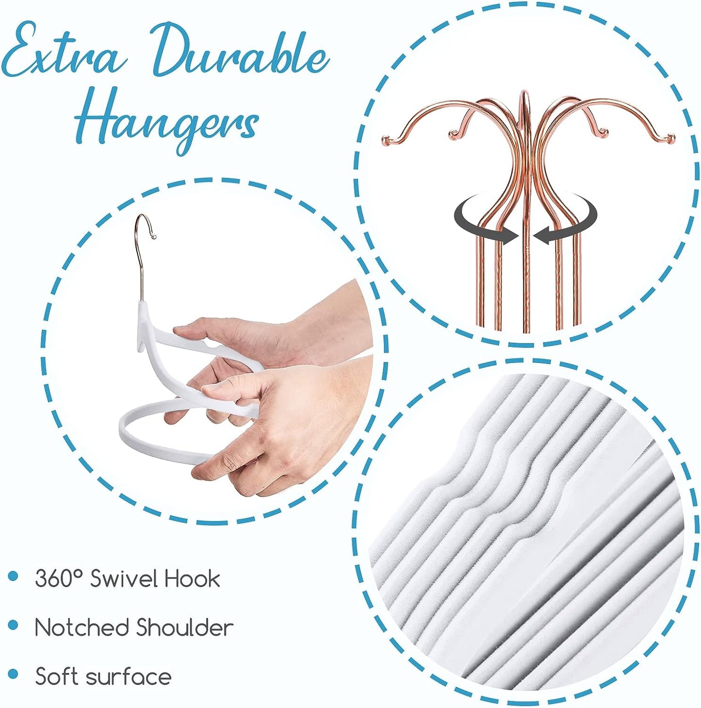 HOUSE DAY 16.5 Inch Velvet Hangers 60 Pack