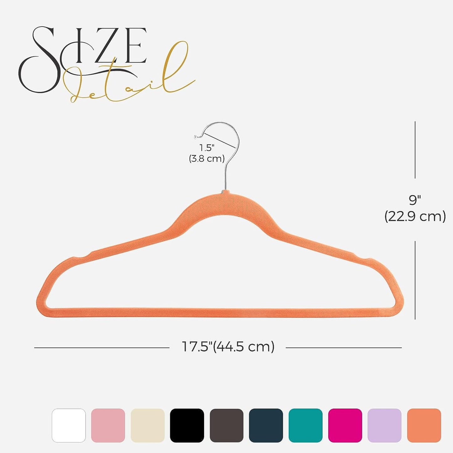 HOUSE DAY 17.5 Inch Silver Hook Velvet Hangers Red 60 Pack