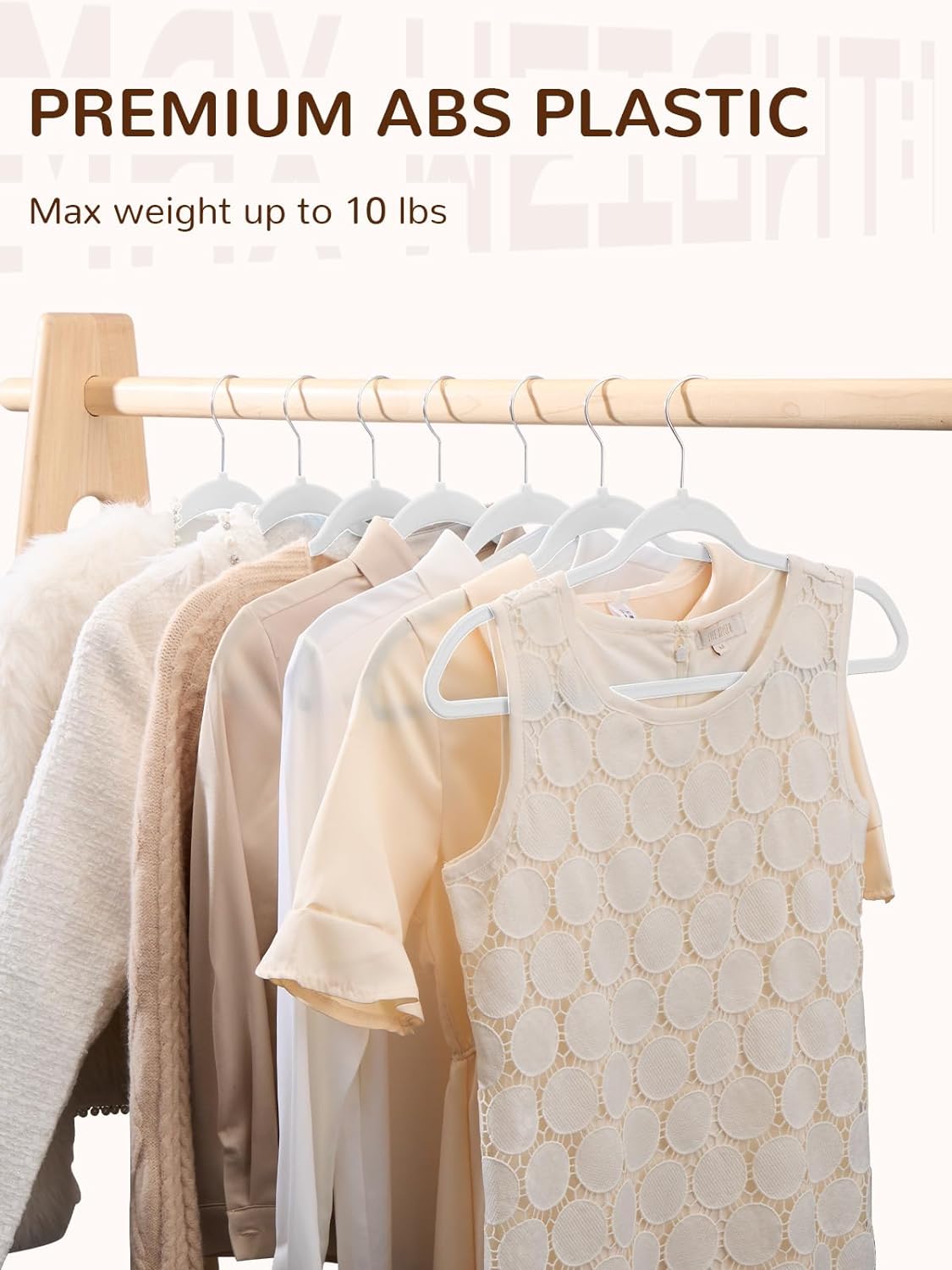 HOUSE DAY 17.5 Inch Plastic Hangers 20 Pack