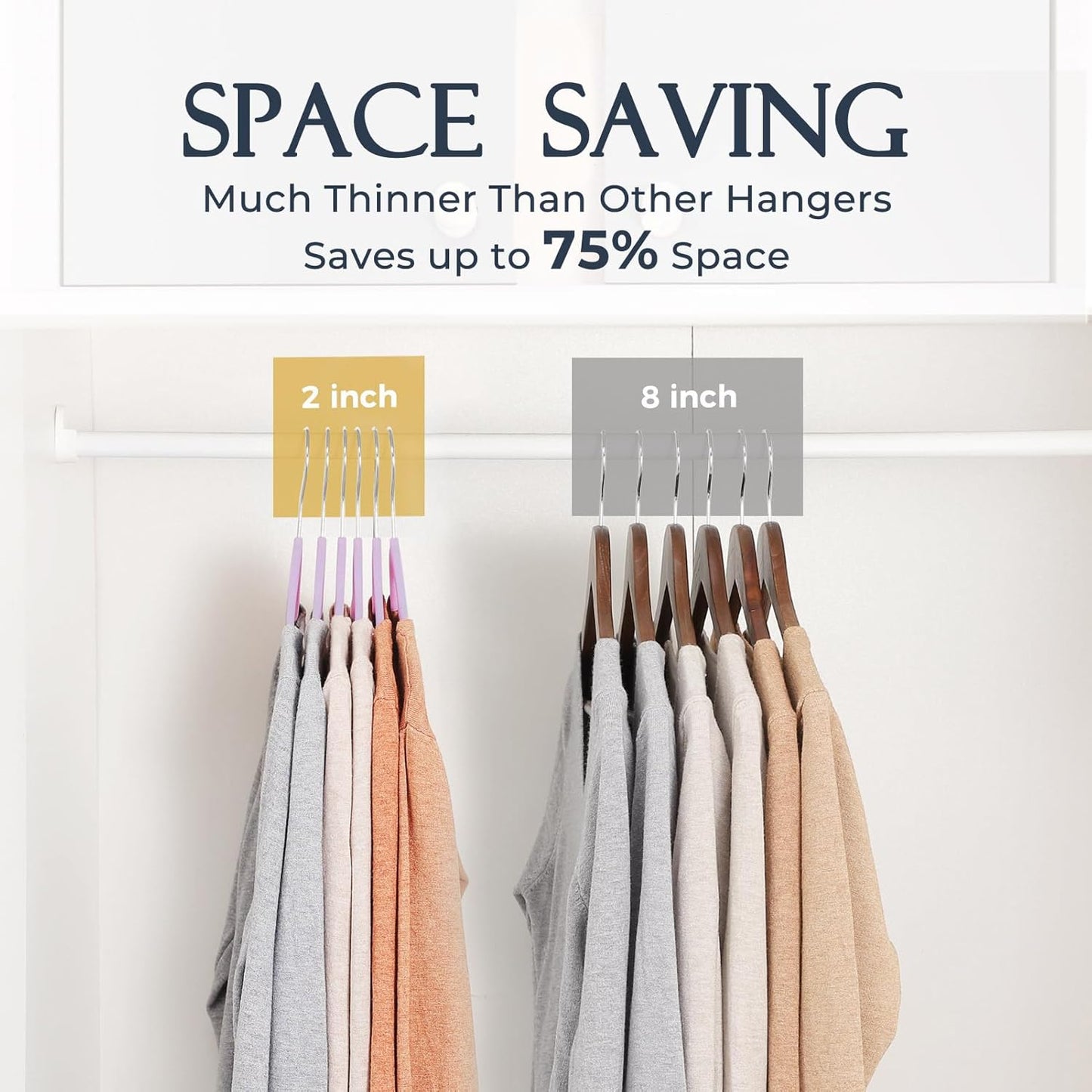 HOUSE DAY Purple Velvet Hangers 60 Pack