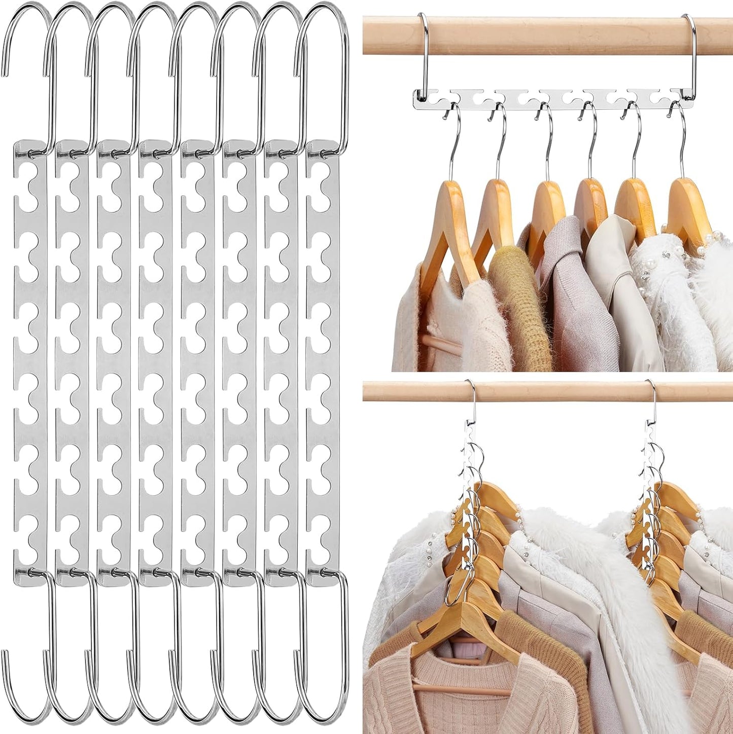 HOUSE DAY Magic Hangers Space Saving for Clothes Wardrobe Clothing Organizer 12 Pack