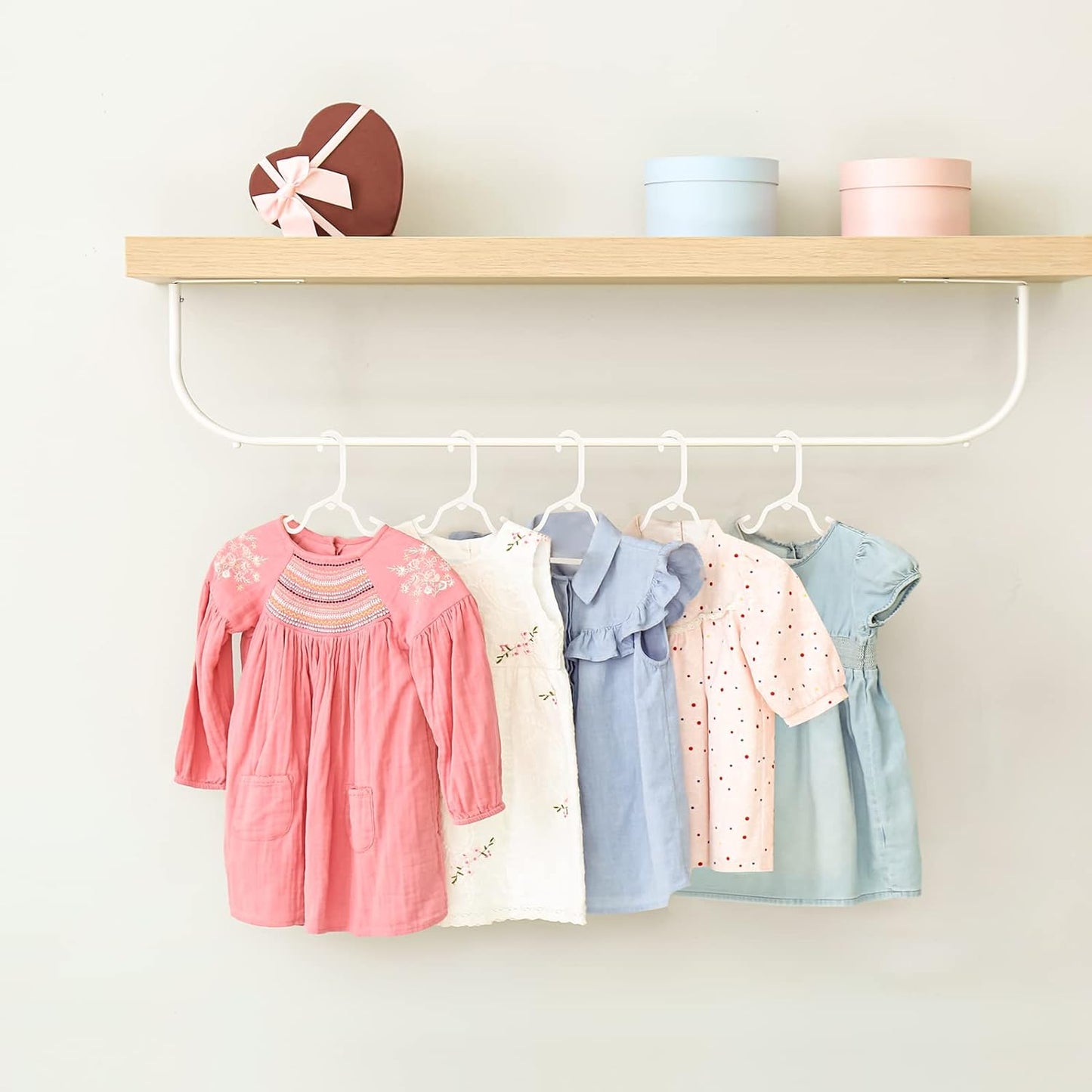 HOUSE DAY 11.7x6.5 Inch Plastic Baby Hangers for Closet 60 Pack
