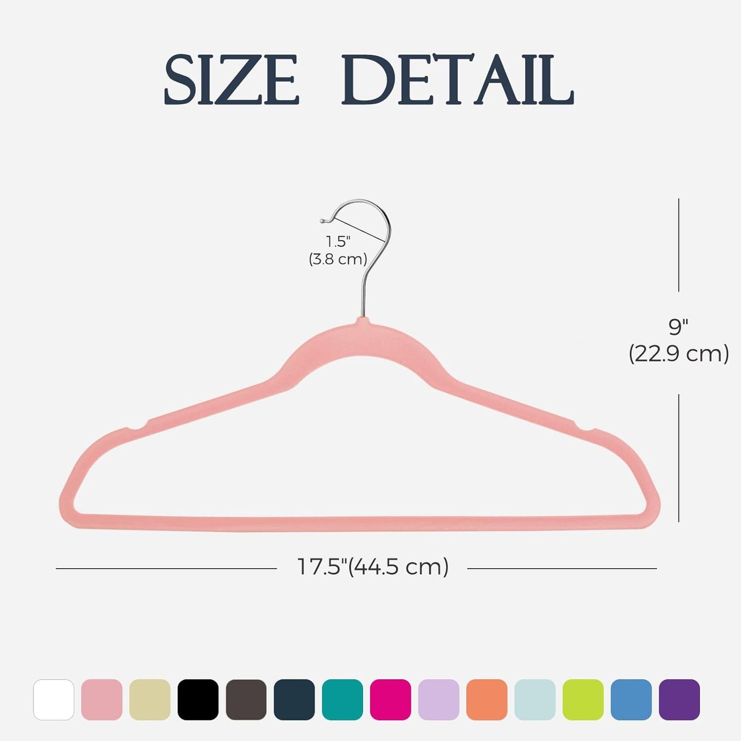 HOUSE DAY Pink Velvet Hangers 60 Pack