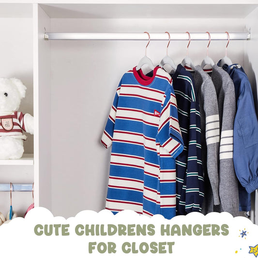 HOUSE DAY 14 Inch Velvet Kids Hangers 60 Pack Grey