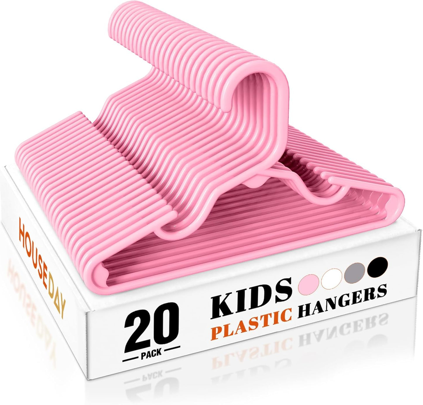 HOUSE DAY 11 Inch Non-Slip Durable Plastic Baby and Kids Hangers