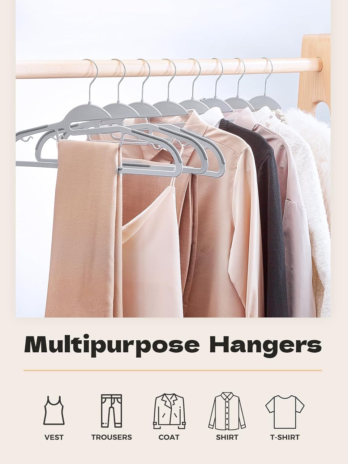One Inche Hanger HOUSE DAY 16.3 Inch Heavy Duty Plastic Hangers 50 Pack – House Day