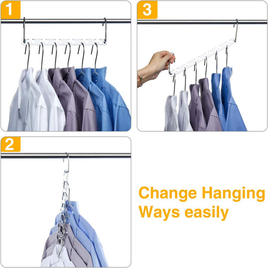 HOUSE DAY Space Saving Hangers Black, Smart Closet Organizer Space Saver,  Sturdy