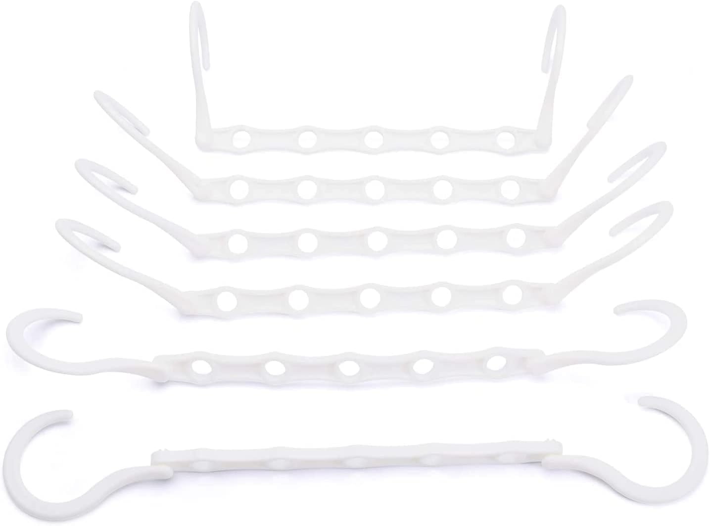 HOUSE DAY 15 Inch Plastic Hangers Space Saving Organizers White 20 Pack