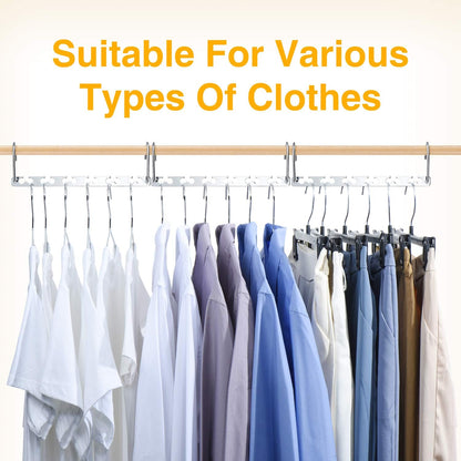 HOUSE DAY Magic Hangers Space Saving for Clothes Wardrobe Clothing Organizer 12 Pack