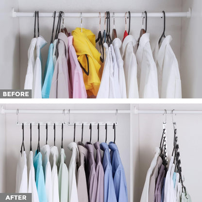 HOUSE DAY Magic Hangers Space Saving for Clothes Wardrobe Clothing Organizer 12 Pack