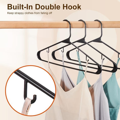 HOUSE DAY 16.5x9.3 Inch Plastic Hangers 60 Pack