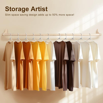 HOUSE DAY White Plastic Hangers 60 Pack