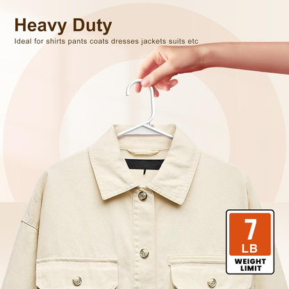 HOUSE DAY White Plastic Hangers 60 Pack