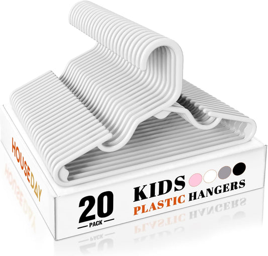 HOUSE DAY 11 Inch Non-Slip Durable Plastic Baby and Kids Hangers
