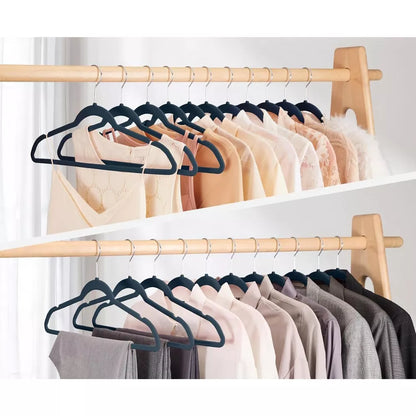 HOUSE DAY Navy Blue Velvet Hangers 60 Pack